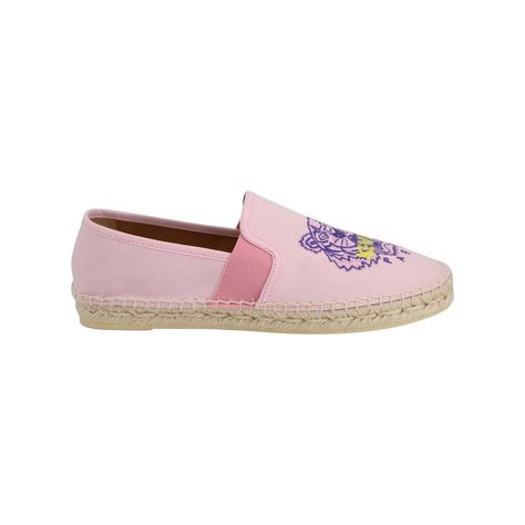 Tiger Motif Espadrilles From Kenzo Featuring Pink, Multicolor, Cotton, Signature Tiger Head Motif, Branded Leather Insole, And Braided Raffia Sole. Kenzo Tiger Motif Espadrilles In Pink Cotton Canvas Condition: Excellent Material: Cotton Size: 38 Sign Of Wear: No Sku: 205013 Kenzo Shoes, Kenzo Tiger, Tiger Head, Pink Cotton, Flat Shoes Women, Cotton Canvas, Shoes Flats, Espadrilles, Heel Height