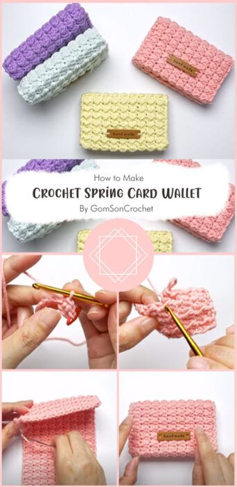 7 Best Wallet Free Crochet Pattern Ideas - Carolinamontoni.com Wallet Pattern Free, Crochet Zig Zag, Crochet Quotes, Coin Purse Pattern, Crochet Wallet, Crochet Coin Purse, Crochet Mobile, Patterns Simple, Crochet Pouch