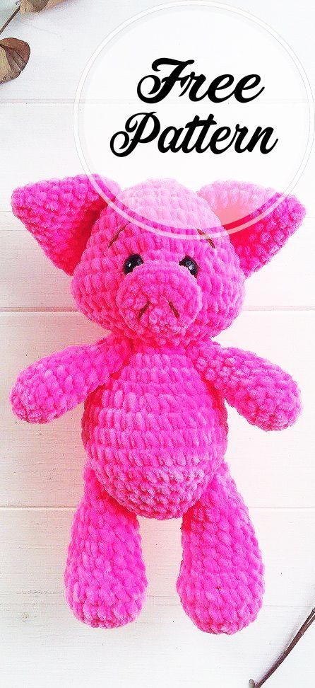 Free and Sweet Crochet Amigurumi pig Pattern Pink Colored | Amigurumiforum Pig Pattern, Crochet Pig, Easy Crochet Animals, Crochet Mignon, Crochet Teddy Bear Pattern, Confection Au Crochet, Crochet Gratis, Crochet Animals Free Patterns, Crochet Amigurumi Free Patterns