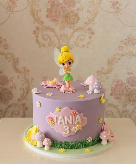 Tinkerbell Birthday Cakes, Princess Theme Cake, Fairy Birthday Cake, Tinkerbell Cake, Tinkerbell Party, Happy Birthday Fun, Fairy Birthday, Baby Cake, Birthday Fun