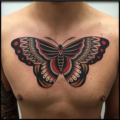 Skull Butterfly Tattoo, Noir Tattoo, Traditional Butterfly Tattoo, Black Butterfly Tattoo, Monarch Butterfly Tattoo, Traditional Butterfly, Butterfly Hand Tattoo, Butterfly Back Tattoo, Neotraditional Tattoo