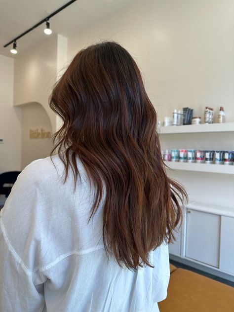 Interesting Brunette Hair, Dimensional Brunette Medium Brown, Super Dimensional Brunette, Brunette Thick Hair Haircuts, Dynamic Brunette, Warm Dark Brown Balayage, Cool Dimensional Brunette, Brunette Hair For Pale Skin, Bitter Chocolate Glaze Hair