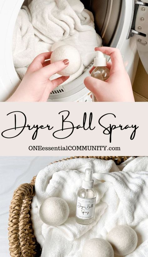 Dryer Ball Spray, Diy Dryer Balls, Scent Recipes, Mowed Lawn, Essential Oils For Laundry, Essential Oil Diffuser Blends Recipes, Essential Oils Cleaning, Diy Essentials, Homemade Cleaning Products