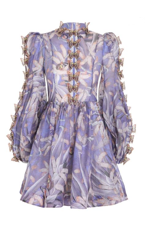 Zimmermann Botanica Linen-Silk Butterfly Mini Dress Whimsical Butterfly, Ellie Saab, Butterfly Motif, Zimmermann Dress, Butterfly Dress, Short Dresses Casual, Silk Mini Dress, Feminine Aesthetic, Stage Outfits