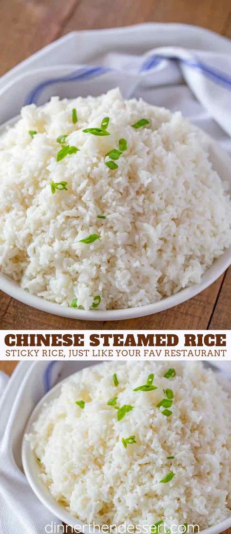 Chinese Steamed Rice, Chinese Rice Recipe, Dinner Chinese, Damien Rice, Asian Rice, Asian Dinners, Chinese Vegetables, Rice Dinner, Chinese Takeout