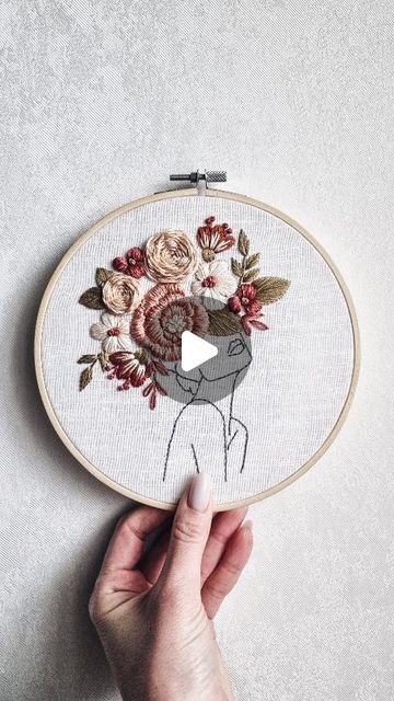 Cupofneedles♡Hand embroidery on Instagram: "Loops stitch flower embroidery🌸" Flower Embroidery, Embroidery Flowers, Hand Embroidery, Embroidery, Flowers, On Instagram, Instagram