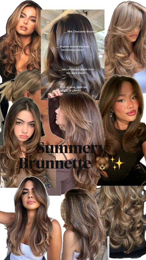 Full Head Of Highlights On Dark Brown Hair, Caramel Brunette Hair Color, Hair Color For Brown Skin Asian, Best Fall Hair Colors, Hair Colors To Try, Hair Color For Brown Skin, So Sleepy, Hairstyle Examples, Hair Inspiration Long