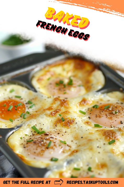 Experience the luxurious taste of France in your own kitchen with our Baked French Eggs recipe. This culinary delight guarantees to transport your palate straight to a cozy Parisian bistro. Follow our easy, step-by-step guide to creating this savory, creamy delicacy. Perfect for breakfast, brunch or even a classy dinner. For more delectable and authentic French recipes, follow our Pinterest page. Bon appétit! French Eggs Baked, Authentic French Recipes, Laundry Recipe, French Recipes Authentic, French Eggs, Egg Calories, Classy Dinner, Parisian Bistro, Brunch Spread