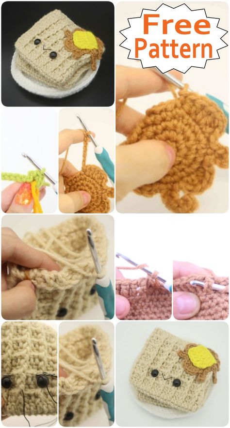 Dive into the delightful world of creating your Free Crochet Waffle Amigurumi Pattern with this free guide! Whether you’re looking to add a charming new piece to your home decor or searching for unique handmade gifts, this pattern serves wonderfully. The technique integrates fun elements like syrup drizzles and a dash of butter, mimicking a realistic waffle that brings a smile. It’s also perfect for creating play food items for kids, encouraging their imagination and playtime activities without Amigurumi Waffle, Crochet Smores Pattern Free, Crochet Play Food Free Pattern, Crochet Food Free Patterns, Crochet Play Food, Crochet Waffle, Amigurumi Food, Baby Dress Diy, Crochet Organizer