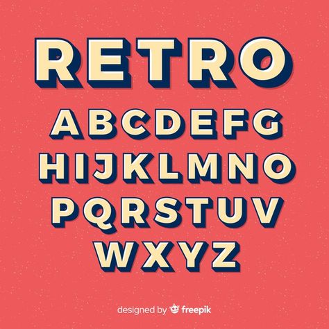 Font alphabet in retro style | Premium Vector #Freepik #vector #vintage #character #retro #typography Fonts Retro, Numbers Typography, Neon Typography, Typography Design Font, Retro Type, Typography Tattoo, Cute Typography, Typography Alphabet, Font Alphabet