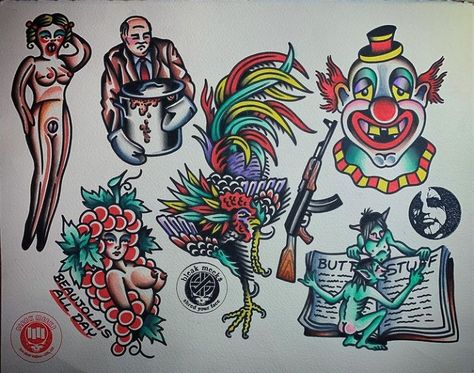 Traditional Pitbull Tattoo Flash, Traditional Pitbull Tattoo, Cowboy Flash, Horror Flash, Monkey Tattoo, Traditional Tattoo Flash Art, Pitbull Tattoo, Tattoo Pics, Occult Tattoo