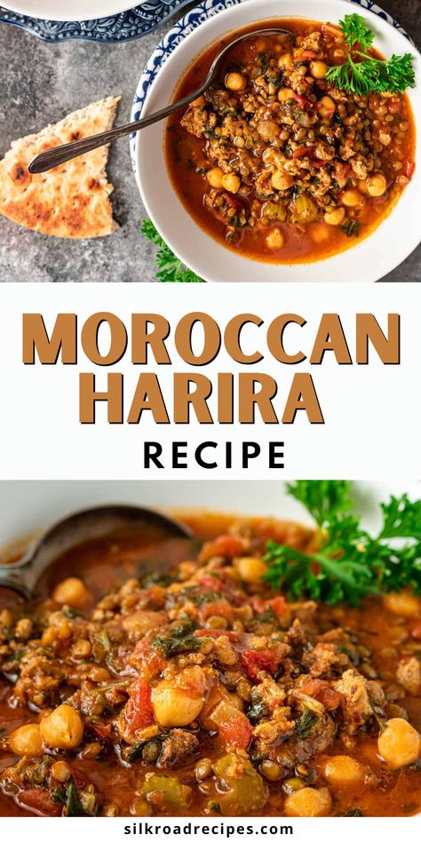 Harira Recipe, Middle Eastern Lentil Soup, Harira Soup, Moroccan Lentil Soup, Moroccan Recipe, Moroccan Soup, Tagine Cooking, Soup Video, Moroccan Cooking