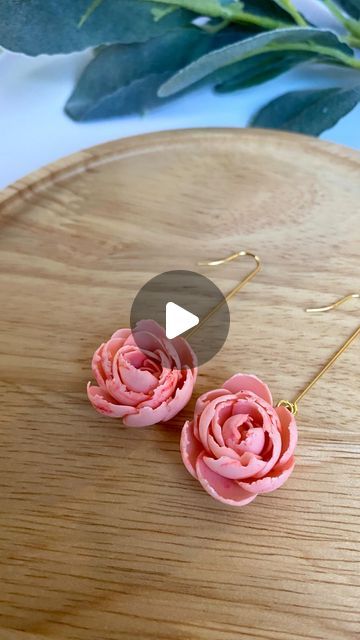 Handmade polymer clay earrings & accessories on Instagram: "Relax and make peonies with me. #peonies #flowers #makewithme #processvideo #howto #polymerclayartist #earrings" Clay Peony Tutorial, Peony Polymer Clay Flower Tutorial, Polymer Clay Peony, Polymer Clay Earrings Photoshoot, How To Make Polymer Clay Flower Earrings, Flower Polymer Clay Tutorial, Polymer Clay Flowers Earrings, Making Clay Flowers, Easy Clay Earring Designs