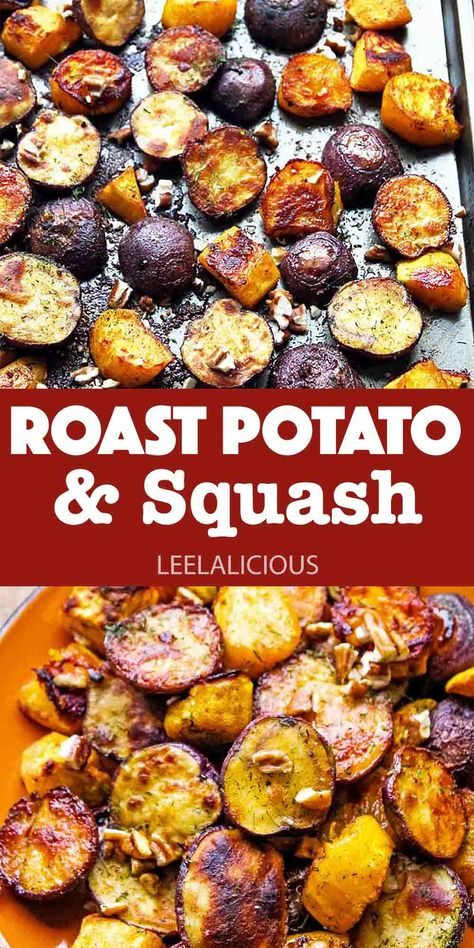 Acorn Squash And Potatoes, Roasted Butternut Squash And Potatoes, Roasted Butternut Squash And Sweet Potatoe, Potato And Butternut Squash Recipes, Roasted Potatoes And Butternut Squash, Roasted Potatoes And Squash In Oven, Roasted Squash And Potatoes, Potato And Squash Recipes, Squash And Potato Recipes