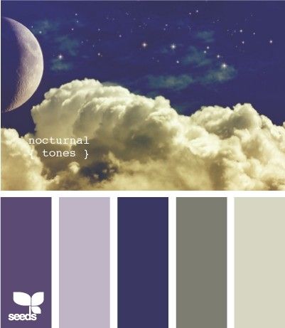 Nocturnal Tones The Moon And Stars, Colors Palette, Color Palate, Design Seeds, Colour Board, Moon And Stars, Colour Palettes, Purple And White, Colour Schemes