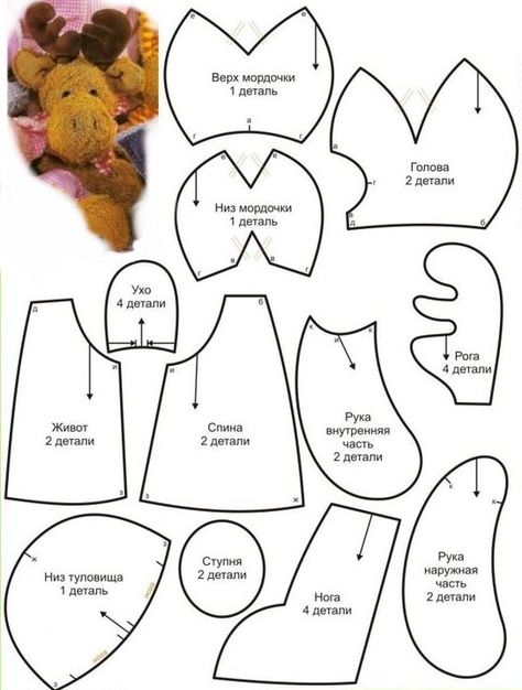 Images By Manon Smeets On Diy Ideas And Patterns 4A3 Moose Crafts, Teddy Bear Patterns Free, Memory Bears Pattern, Bear Patterns Free, Teddy Bear Sewing Pattern, Puppet Patterns, Soft Toy Patterns, Animal Sewing Patterns, Plushie Patterns