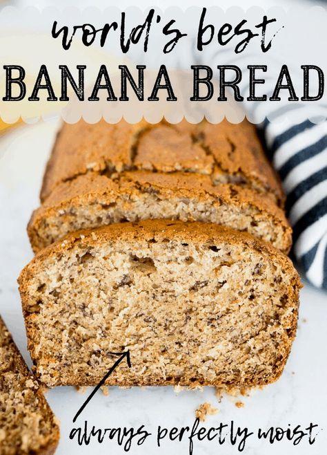 The World's Best Banana Bread Recipe Cooking With Karli Banana Bread, Worlds Best Banana Bread Recipe, Banana Bread Recipe Easy Moist, The Best Banana Bread Recipe, Best Banana Bread Recipe, Chocolate Banana Bread Recipe, Cooking With Karli, The Best Banana Bread, Morning Meals