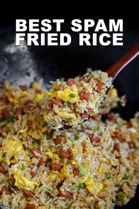 Spam Fried Rice Recipe, Spam Recipes Dinners, Fried Rice Recipe Video, Doenjang Recipe, Spam Fried Rice, Spam Recipes, Bulgogi Recipe, Seonkyoung Longest, Hawaiian Food