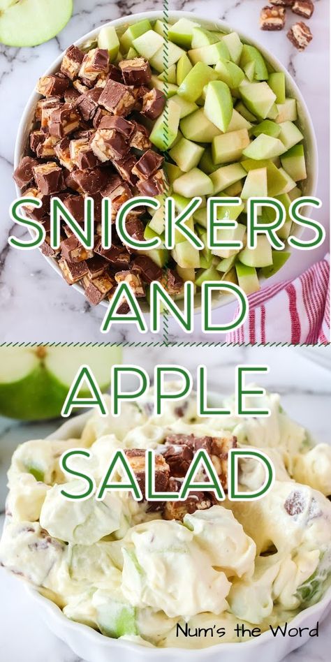 Caramel Apple Salad, Apple Salad Recipe, Snicker Apple Salad, Ultimate Salad, Snickers Salad, Chocolate Apple, Apple Caramel, Apple Salad Recipes, The Cookie Rookie