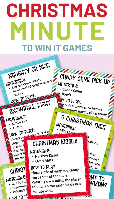 Christmas Minute To Win It, Christmas Party Games For Groups, Christmas Eve Games, Christmas Gift Games, School Christmas Party, Xmas Games, Fun Christmas Party Games, Fun Christmas Games, Christmas Games For Family