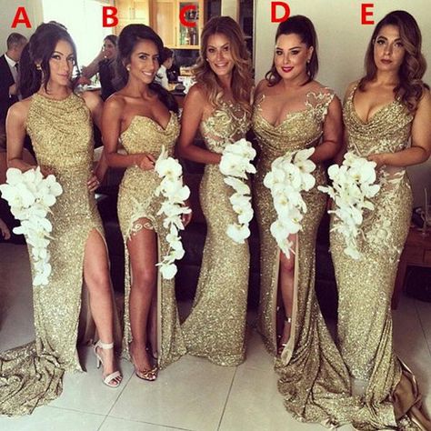 Gold Dresses, Mermaid Bridesmaid, Sequin Bridesmaid, Sequin Bridesmaid Dresses, Mismatched Bridesmaid Dresses, Mermaid Bridesmaid Dresses, Long Bridesmaid Dress, Dresses Elegant, Long Bridesmaid Dresses