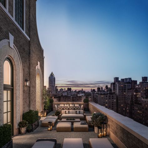 Nyc Penthouse, Duplex Penthouse, Lenox Hill, Private Dining Room, Lower Manhattan, Upper East Side, Nyc Apartment, Rooftop Terrace, Stairs Design