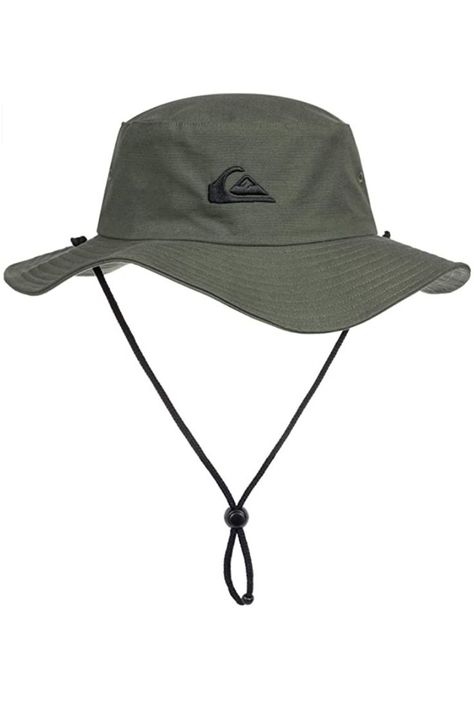 Quiksilver Men's Bushmaster Sun Protection Floppy Visor Bucket Hat #cap #hat #bushmastercap 100% Cotton Imported Pull-On closure Hand Wash Only Cotton twill fabric with Adjustable strap in matching fabric and Quiksilver embroidery on front Bucket Hat Outfit, Boonie Hat, Hat Outfit, Bucket Cap, Trendy Hat, Snowboarding Gear, Mens Casual Dress Outfits, Hat For Man, Tag Sale