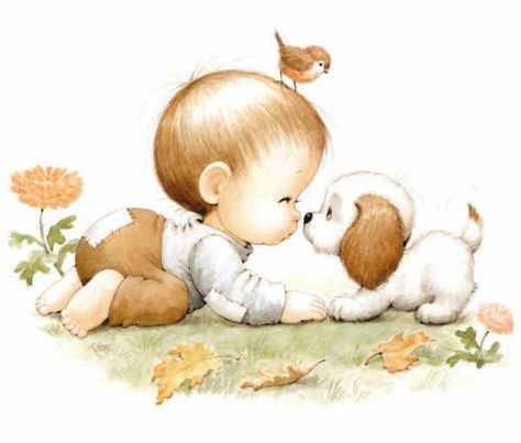 Printable - Boy and Dog - Ruth Morehead Ruth Morehead, Child Hood, Boy Illustration, Baby Illustration, Sarah Kay, Dp Images, Whatsapp Dp Images, Baby Drawing