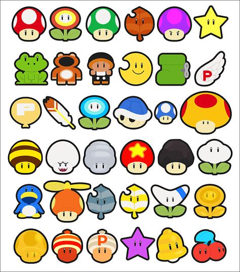 Mario Things To Draw, Super Mario Bros Power Ups, Mario Kart Power Ups, Mario Power Ups Art, Mario Power Up Tattoo, Super Mario Bros Tattoo Ideas, Super Mario Characters Drawing, Super Mario Bros Tattoos, Super Mario Drawings