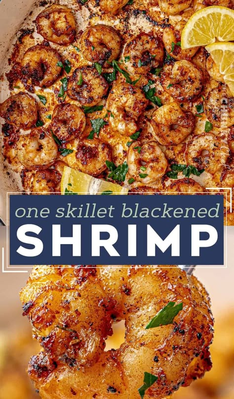 Juicy Shrimp Recipe, Pan Sear Shrimp, Healthy Cajun Shrimp Recipes, How To Blacken Shrimp, Blacken Shrimp Recipes, Season Shrimp Recipes, Pan Fry Shrimp Recipes, Best Shrimp Stir Fry Recipe, Best Seasoning For Shrimp