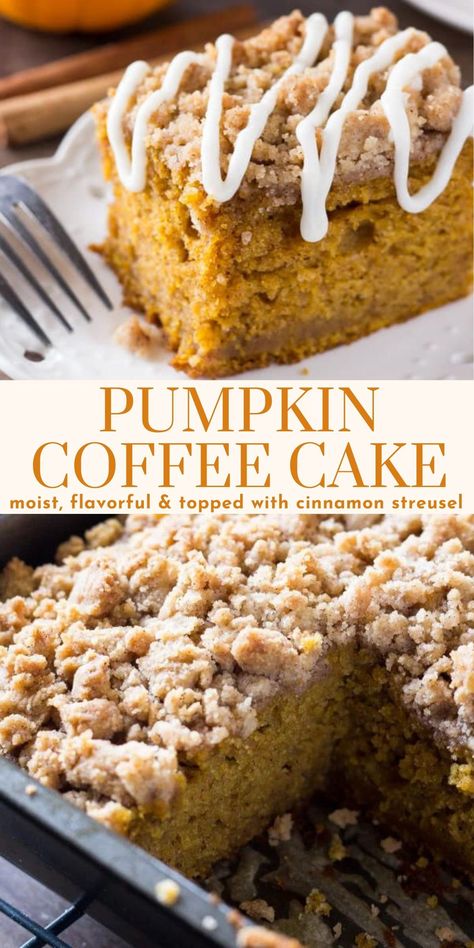 Easy Pumpkin Coffee Cake, Pumpkin Coffee Cake With Streusel, Pumpkin Coffee Cake Recipes, Pumpkin Coffee Cake, Crumb Coffee Cakes, Pumpkin Coffee Cakes, Fall Brunch, Grandma's Kitchen, Pumpkin Cream Cheeses