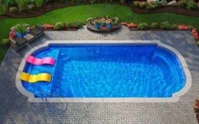 Fiberglass Pool Cost, Small Fiberglass Pools, Pool With Deck, Small Inground Pool, Kleiner Pool Design, Pool Cost, Pool Prices, Fiberglass Pool, Pools Backyard Inground