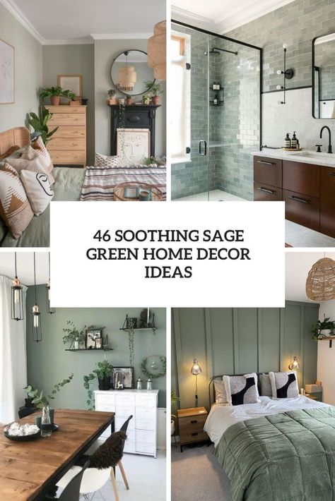 Picture Of soothing sage green home decor ideas cover Dark Upholstered Bed, Upholstered Grey Bed, Green Home Decor Ideas, Beadboard Accent Wall, Sage Green Home Decor, Sage Green Furniture, Sage Green Home, Cool Chandeliers, Scandinavian Dining Room