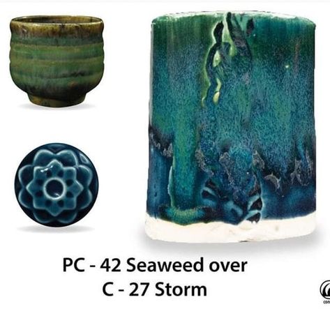 Storm Seaweed Seaweed Glaze, Glaze Combinations, Ceramic Glaze Recipes, Glaze Recipe, Pottery Glazes, Ceramics Ideas Pottery, Glazes For Pottery, Green Turquoise, Diy Projects To Try