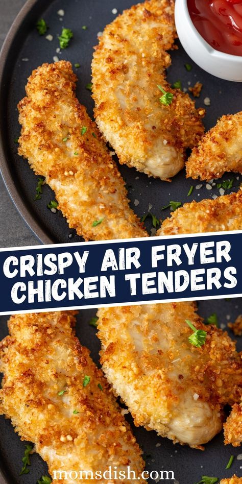 Crispy Air Fryer Chicken Tenders, Crispy Air Fryer Chicken, Breaded Chicken Tenders, Air Fryer Chicken Tenders, Air Fryer Recipes Chicken, Chicken Tender Recipes, Cook Chicken Breast, Air Fryer Chicken, Chicken Wing Recipes