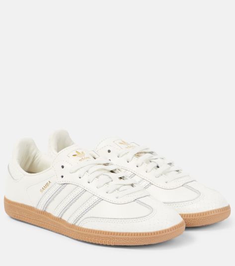 Samba OG leather sneakers in white - Adidas | Mytheresa Adidas Samba Og, Samba Og, Adidas Shoes Women, Cute Sneakers, Shoe Inspo, Everyday Shoes, Swag Shoes, Shoes Sneakers Adidas, Pretty Shoes