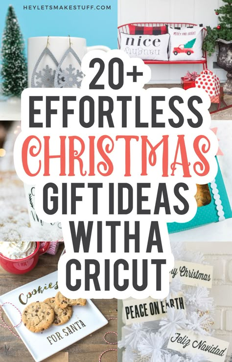 Make your Christmas gifts this year using your Cricut! Here are a bunch of effortless Cricut gift ideas that are fun to make using your Cricut Explore, Cricut Maker, or Cricut Joy! #cricut #cricutcrafts #cricutchristmas Gift Ideas With Cricut, Cricut Christmas Gift Ideas, Cricut Christmas Gift, Cricut Gift Ideas, Cricut Projects Christmas, Cricut Christmas Ideas, Christmas Cricut, Cricut Explore Projects, Idee Cricut