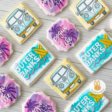 Outer Bank Birthday Party, Outer Banks Cookies, Outer Banks Themed Birthday Party, Outer Banks Birthday Party Ideas, Outer Banks Birthday, Outer Banks Cake, Outer Banks Birthday Party, Outer Banks Party, Luau Cookies