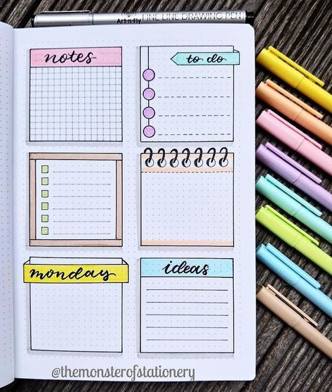 Notebook Index Ideas, Note Box Ideas, Box Notes Ideas, Journaling Frames, What Is Journal, Boxes For Notes, To Do List Journal, Bullet Journal Boxes, To Do List Aesthetic