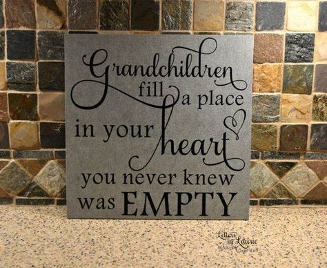 So very true... Best Gifts For Grandparents, Personalized Gifts For Grandparents, New Grandparent Gifts, Grandparents Quotes, Grandparenting, Grandparents Day Gifts, Tile Crafts, Quote Decor, Diy Wood Signs