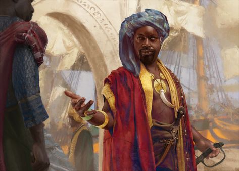 ArtStation - Imonan One-Eye - Pirate Lord of the Smoking Seas Radiant Citadel, Dnd Portraits, African Arts, D D Character Ideas, Dnd Art, I Trust, High Fantasy, Monster Art, Fantasy Inspiration