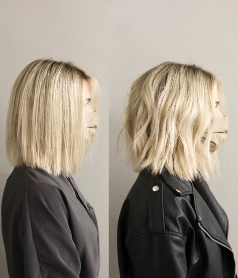 Textured Modern Bob, Shaggy Mid Length Hair Messy Bob, Textured Lob Straight Hair, Beach Blonde Hair Short, Short Haircuts For Thinner Hair, Shoulder Length Hair No Layers, Short Beach Hair, Lived In Hair, Anh Co Tran