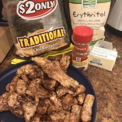 Cinnamon and Sugar Pork Rinds - Allrecipes.com Pork Rind Recipes, Herb Blends, Keto Diet Snacks, Low Carb Treats, Low Carb Sweets, Low Carb Lunch, Diet Snacks, Atkins Diet, Sugar Substitute