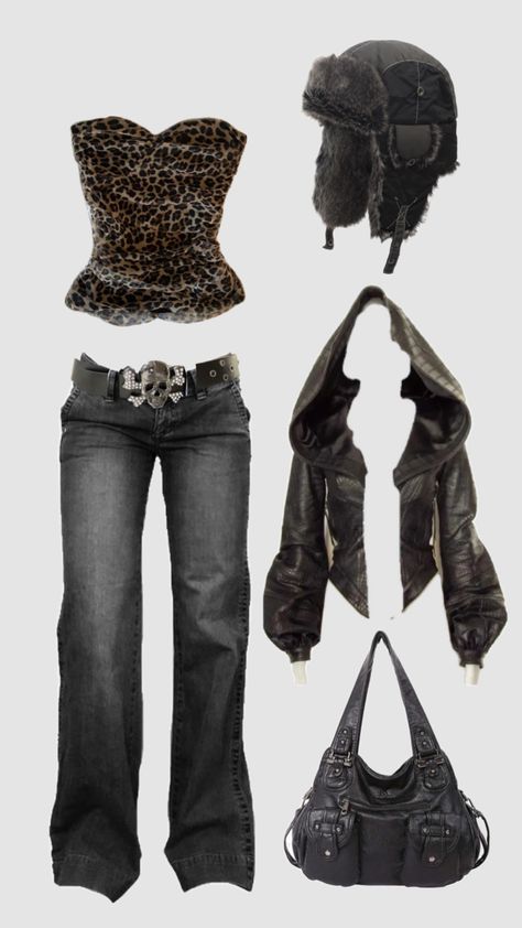 Trashy Outfits Y2k, Y2koutfits Aesthetic, Y2k Emo Fashion, Edgy Y2k Outfits, Rocker Chick Outfit, Mcbling Outfits, 1800s Style, Real Y2k, Outfit Ideas Emo