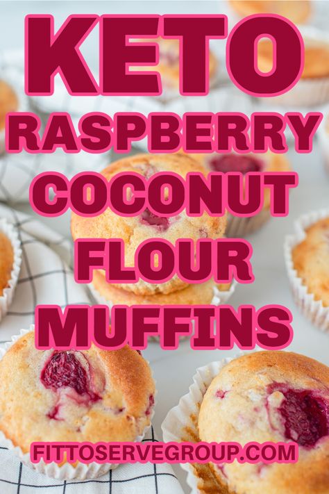 These keto raspberry coconut flour muffins are full of raspberry flavor with the perfect balance of tartness and sweetness. It's an easy low-carb raspberry muffin recipe. sugar-free raspberry coconut flour muffins| gluten-free raspberry coconut flour muffins| coconut flour raspberry muffins Coconut Flour Muffins, Raspberry Muffin Recipes, Raspberry Breakfast, Keto Raspberry, Keto Muffin Recipe, Coconut Flour Bread, Keto Fruit, Raspberry Desserts, Coconut Muffins