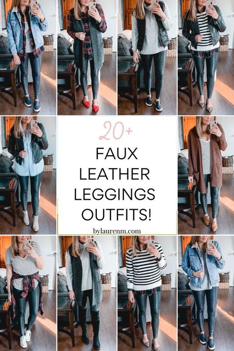 Leather Leggings Outfit Fall, Black Leather Leggings Outfit, Casual Leggings Outfit, Leather Leggings Outfits, Faux Leather Leggings Outfit, Lederhosen Outfit, Outfits Leggins, Leggings Outfit Winter, Leggings Mode