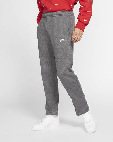 Nike Sportswear Club Fleece Men's Pants. Nike.com Nike Sweatpants Mens, Nike Grey Sweatpants, Nike Sportswear Club Fleece, Style Sweatpants, Nike Fit, Nike Fleece, Nike Sweatpants, Mens Club, How To Hem Pants