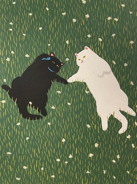 Illustration Kunst, James Taylor, Art Mignon, 강아지 그림, Two Cats, Arte Inspo, Art Et Illustration, Arte Animal, Art And Illustration