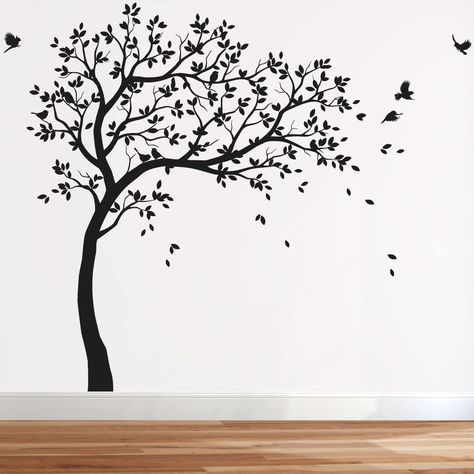 PRICES MAY VARY. This wall art mural blends perfectly with your chosen color scheme. Use this Nursery tree decal set as a addition to your baby nursery decor. This elegant wall decal tattoo set works well in any area of the home or office and will be sure to please you. Decal set comes with complete application instructions and squeegee tool included. For measurements please refer to size picture attached Tree Decal Nursery, Nursery Tree, Whimsical Tree, Tree Outline, Tree Decal, Vinyl Wall Decor, Tree Wall Murals, Tree Mural, Tree Stencil