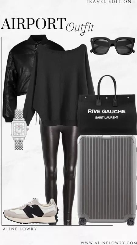 alinelowry's What to wear ✈️ Collection on LTK Stylish Travel Outfit, Chic Airport Outfit, Casual Travel Outfit, Chic Travel Outfit, Airport Travel Outfits, Comfy Travel Outfit, Airplane Outfits, Airport Outfits, Casual Luxe